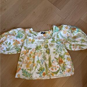 Floral Puff Sleeve Blouse